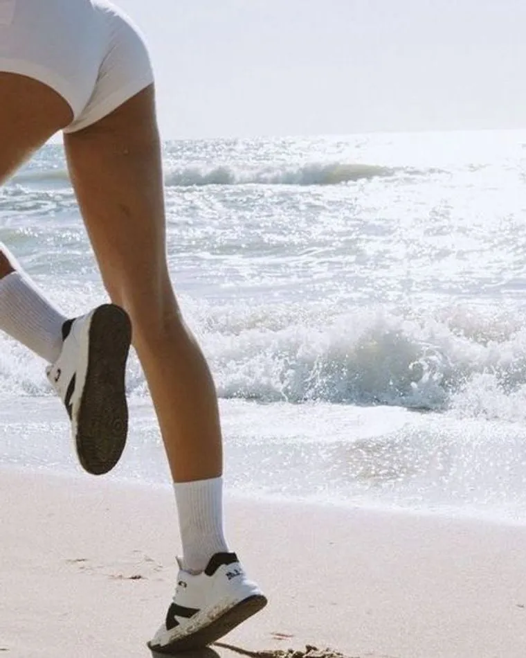 Running along the shore